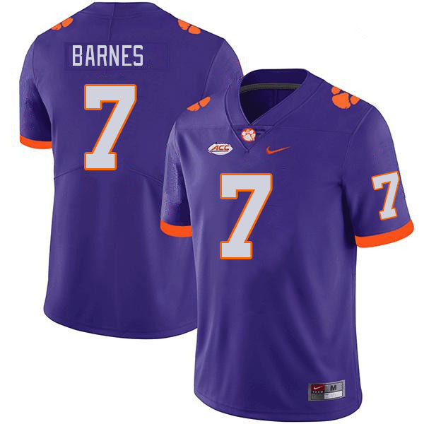 Clemson Tigers #7 Khalil Barnes College Football Jerseys Stitched Sale-Purple